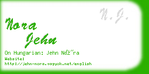 nora jehn business card